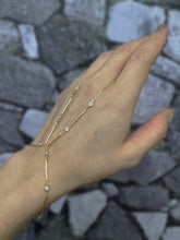 Zircon Silver Slave Bracelet – Dainty Long Bar and Chain Design